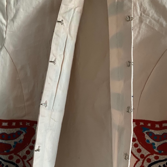 Anthropology Guadalupe Designs Carola Embroidered Pink Jacket XL India Italy - Picture 5 of 8